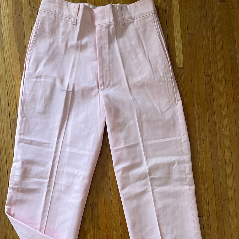 Vintage 80s Men's DEE CEE Pink Twill Pants Sz 31x34 Full Fashion Twill USA NWT